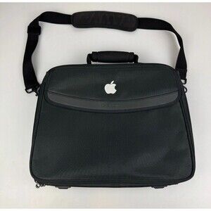 Kensington Laptop Case White Apple Logo Embroidered Messenger Bag Black MAC